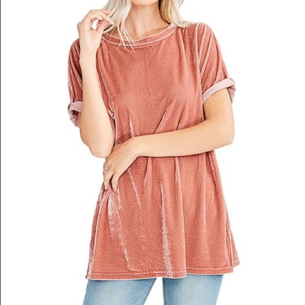 Mauve Boutique Velvet Top
